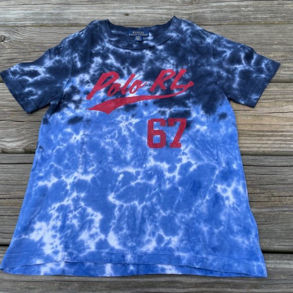 Polo Ralph Lauren Kids Boys Tee Crew Neck T Shirt Blue Top Size 4 Polo RL 67 - Picture 3 of 10